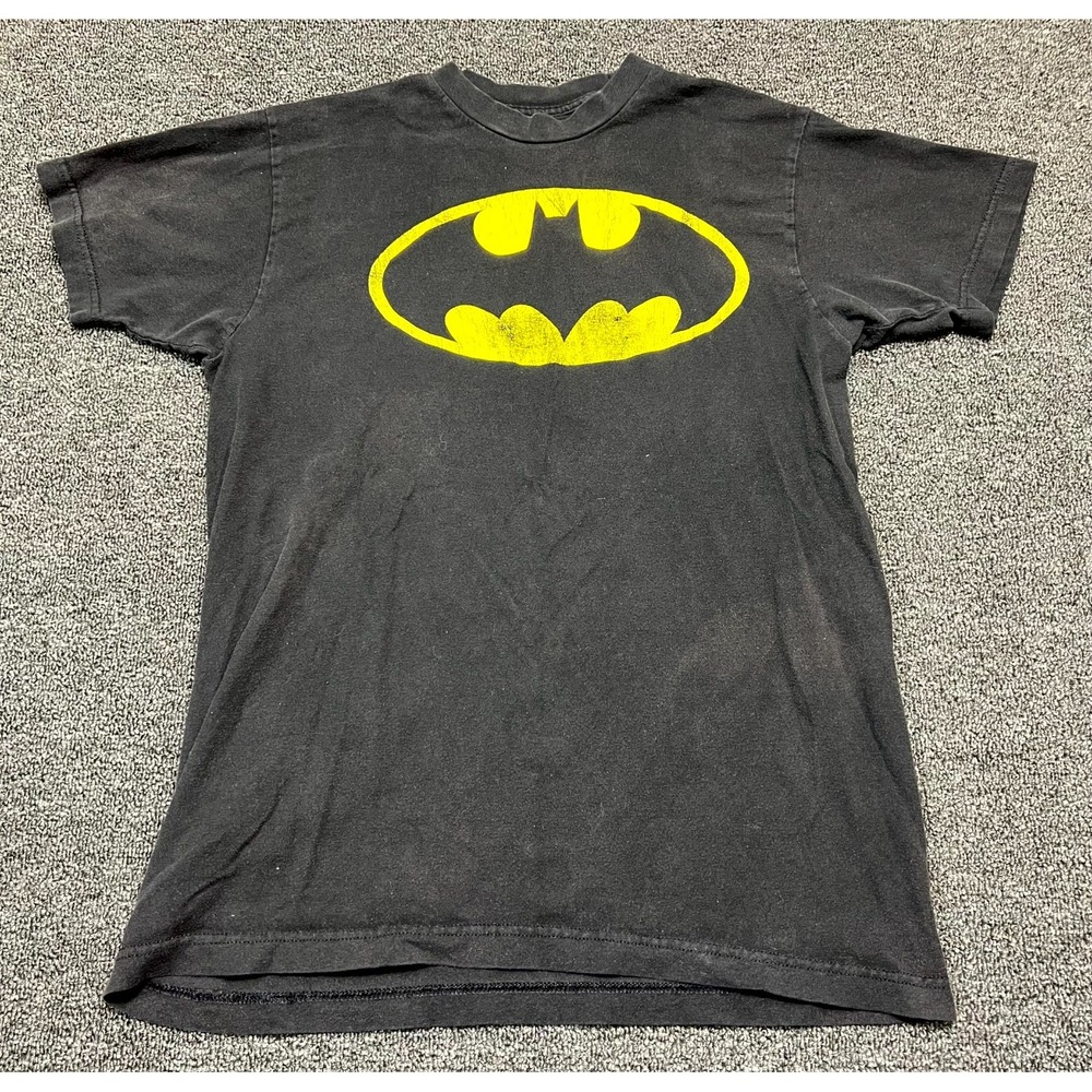 Batman T Shirt Mens M (38/40) Black Graphic Print Cotton Short Sleeve Crew Neck